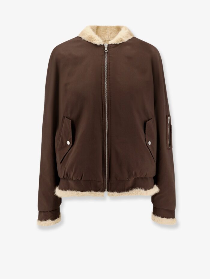 MM6 MAISON MARGIELA Reversible Nylon And Faux Shearling Bomber Jacket