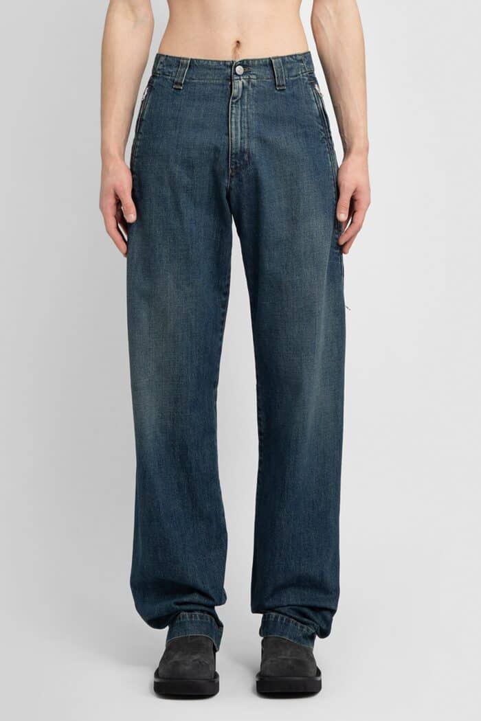 mm6 maison margiela straight leg denim trousers MM6 MAISON MARGIELA Straight Leg Denim Trousers