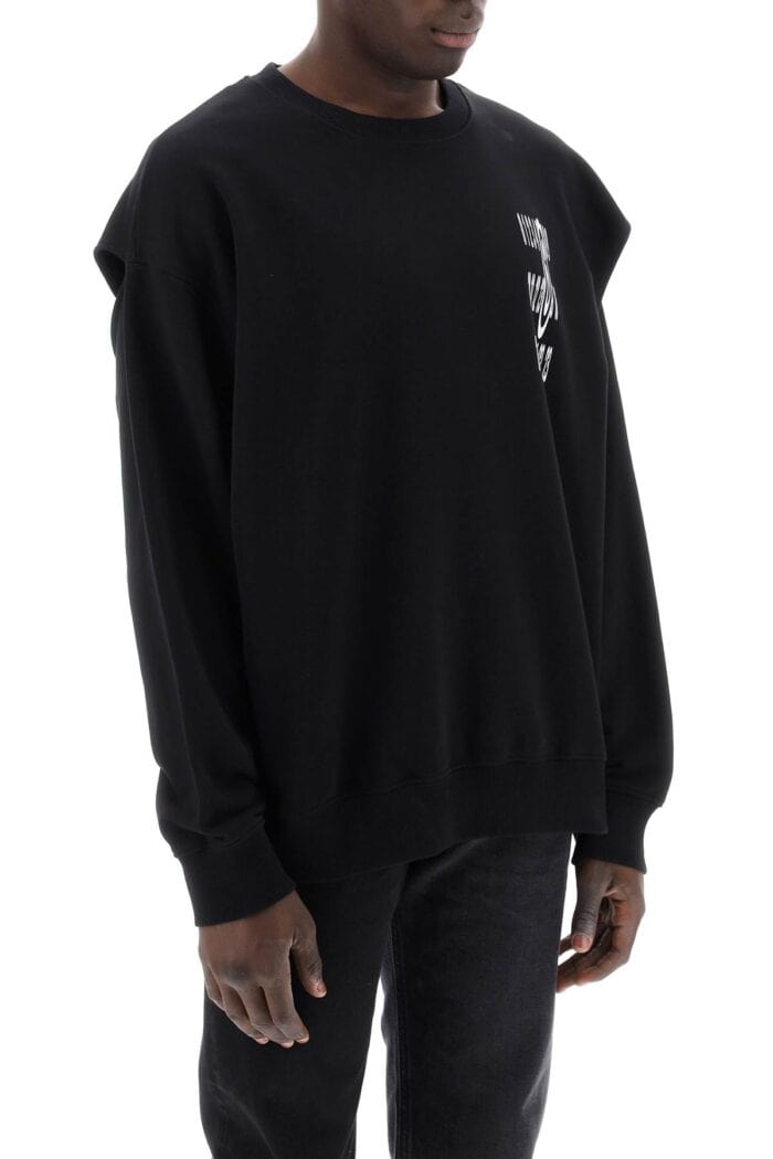 MM6 MAISON MARGIELA "sweatshirt With Cut Out And Numeric