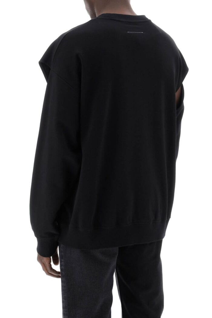 MM6 MAISON MARGIELA "sweatshirt With Cut Out And Numeric