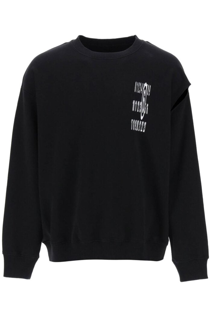 MM6 MAISON MARGIELA "sweatshirt With Cut Out And Numeric