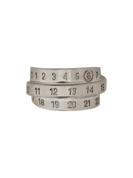 MM6 MAISON MARGIELA TRIPLE RING MINIMAL NUMERIC