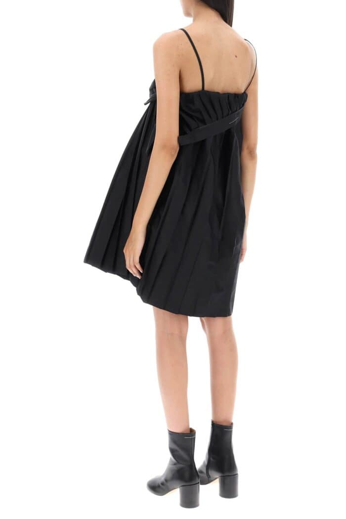 Mm6 Maison Margiela Trompe L'oeil Pleated Mini Dress