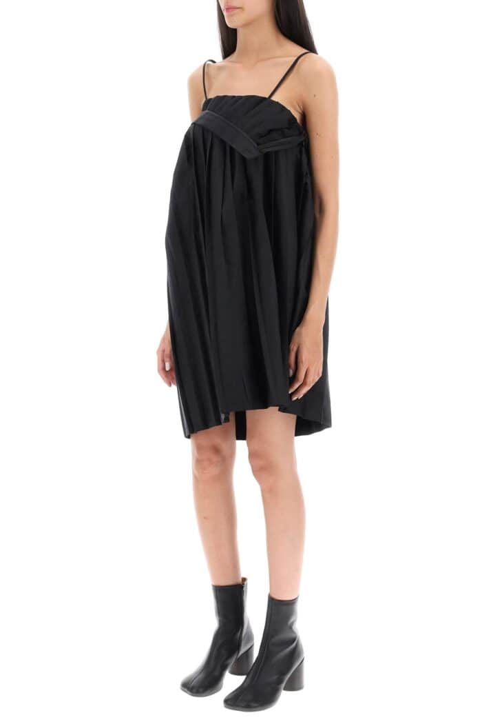 Mm6 Maison Margiela Trompe L'oeil Pleated Mini Dress