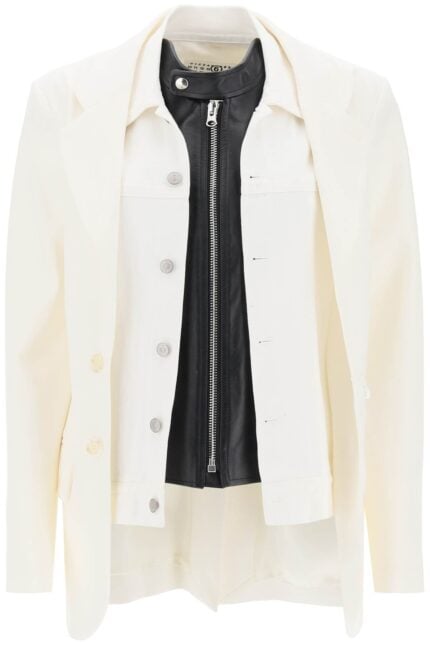 MM6 MAISON MARGIELA Trompe L'oeil Layered Blazer