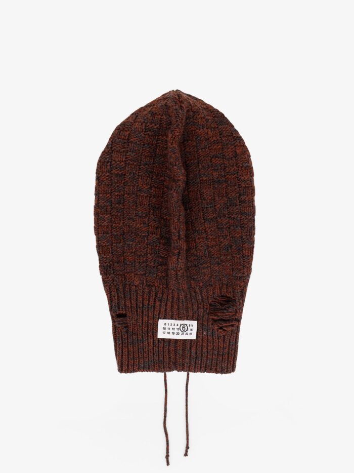 MM6 MAISON MARGIELA Wool Blend Balaclava With Distressed Effect