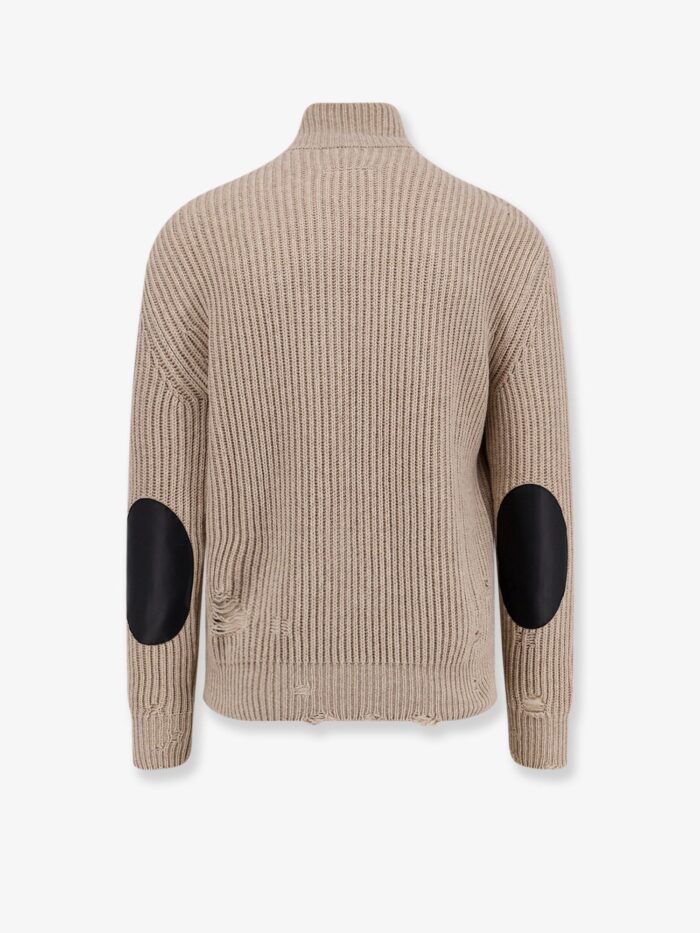 MM6 MAISON MARGIELA Wool Blend Cardigan With Distressed Effect