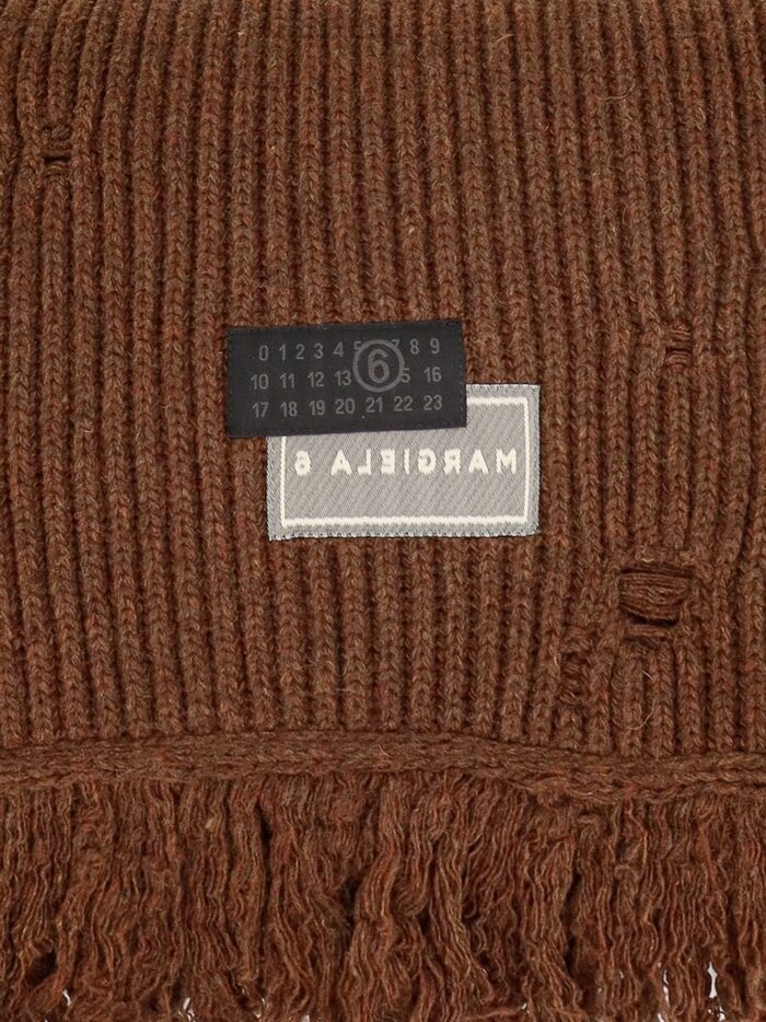 MM6 MAISON MARGIELA Wool Blend Scarf With Distressed Effect