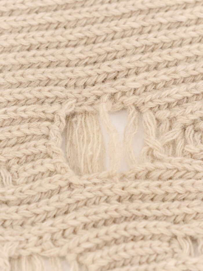 MM6 MAISON MARGIELA Wool Blend Scarf With Distressed Effect