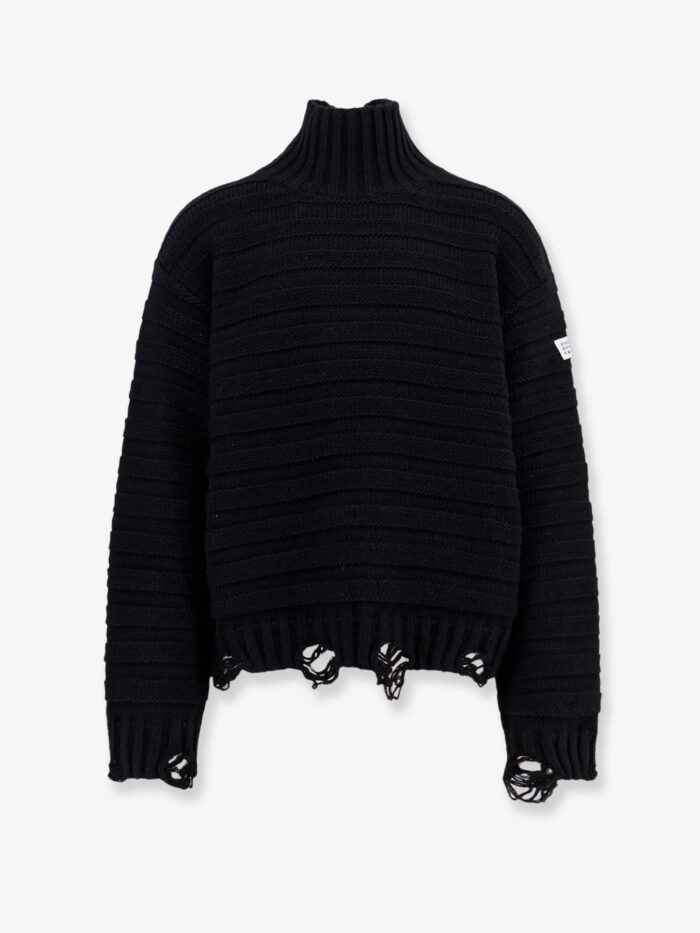MM6 MAISON MARGIELA Wool Blend Sweater With Distressed Effect