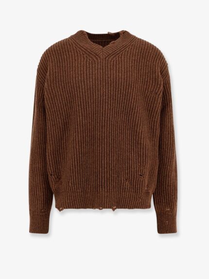 MM6 MAISON MARGIELA Wool Blend Sweater With Distressed Effect