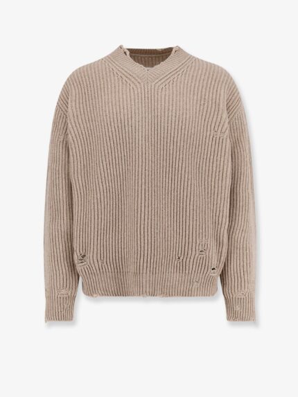 MM6 MAISON MARGIELA Wool Blend Sweater With Distressed Effect