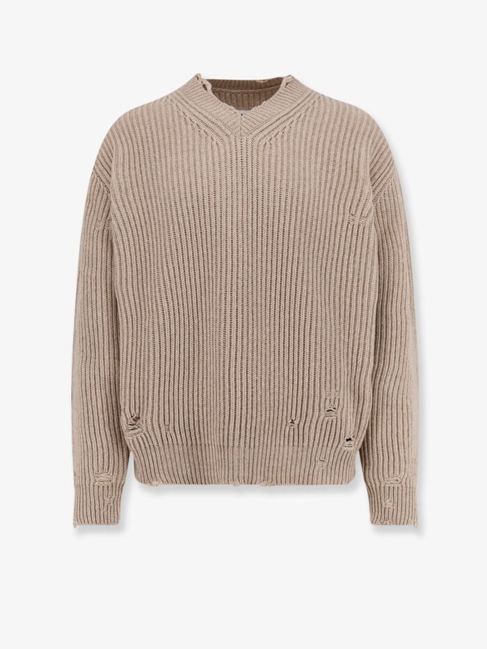 MM6 MAISON MARGIELA Wool Blend Sweater With Distressed Effect