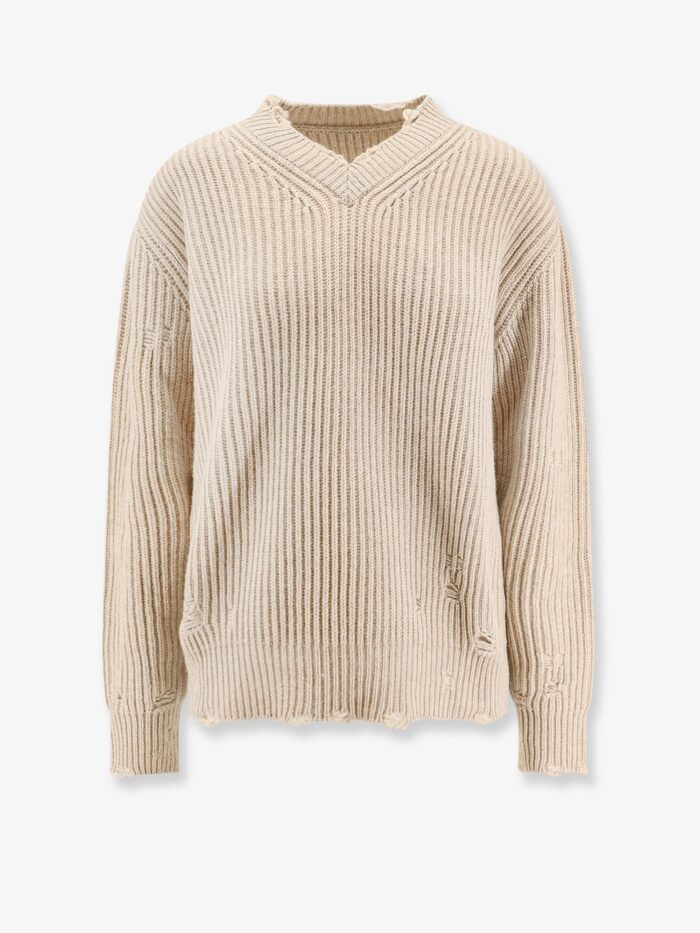 MM6 MAISON MARGIELA Wool Blend Sweater With Distressed Effect