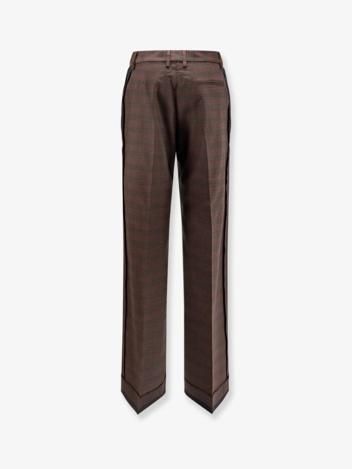 MM6 MAISON MARGIELA Wool Blend Trousers With Raw-cut Edges