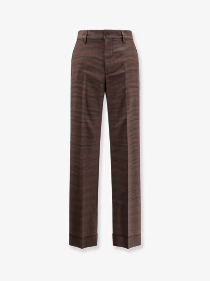 MM6 MAISON MARGIELA Wool Blend Trousers With Raw-cut Edges