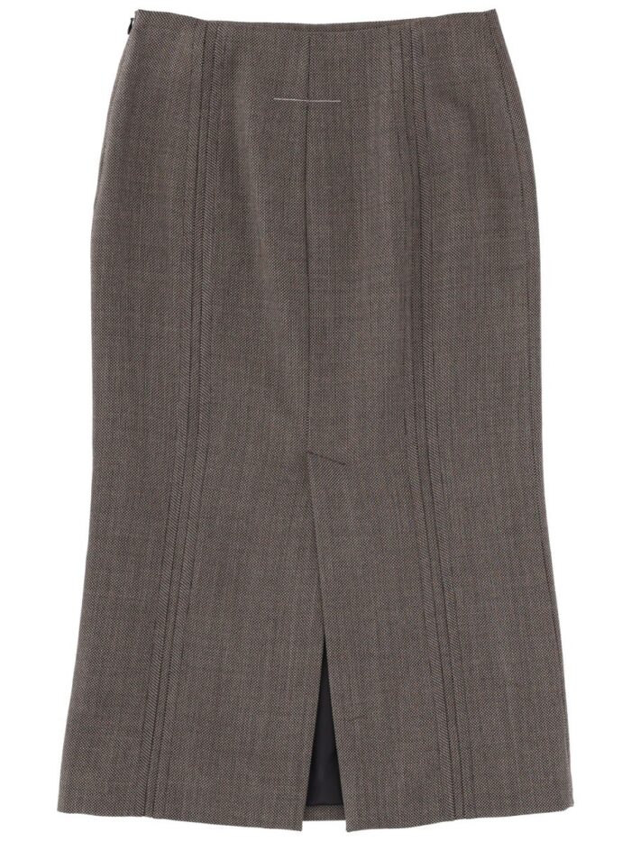 MM6 MAISON MARGIELA WOOL MIDI SKIRT