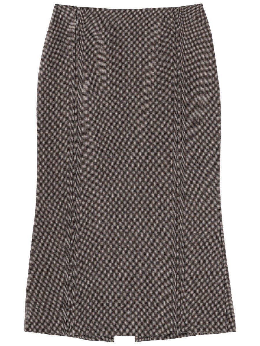 MM6 MAISON MARGIELA WOOL MIDI SKIRT