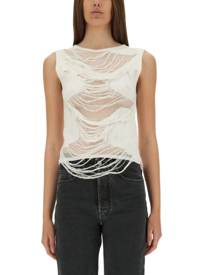 MM6 MAISON MARGIELA WORN EFFECT TOP