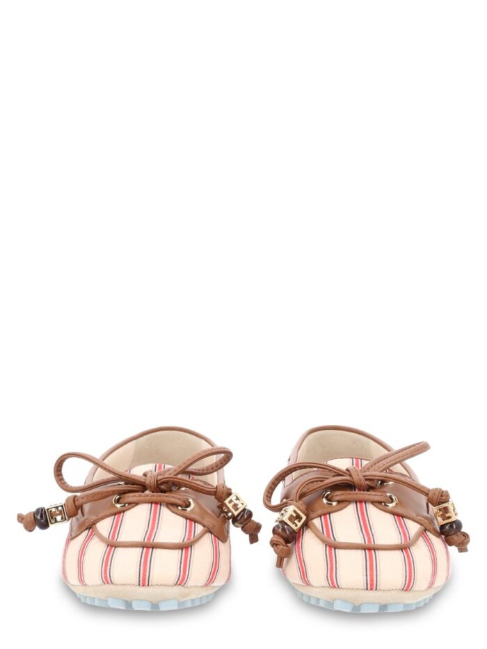 Fendi MOCASSINO IN CANVAS FF E PELLE