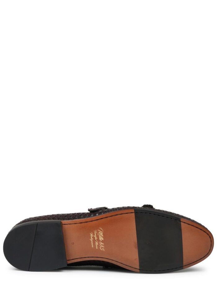 MILLE885 MOCASSINO IN PELLE INTRECCIATA
