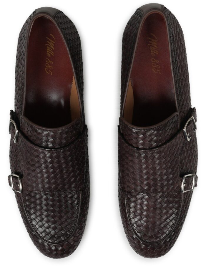 MILLE885 MOCASSINO IN PELLE INTRECCIATA