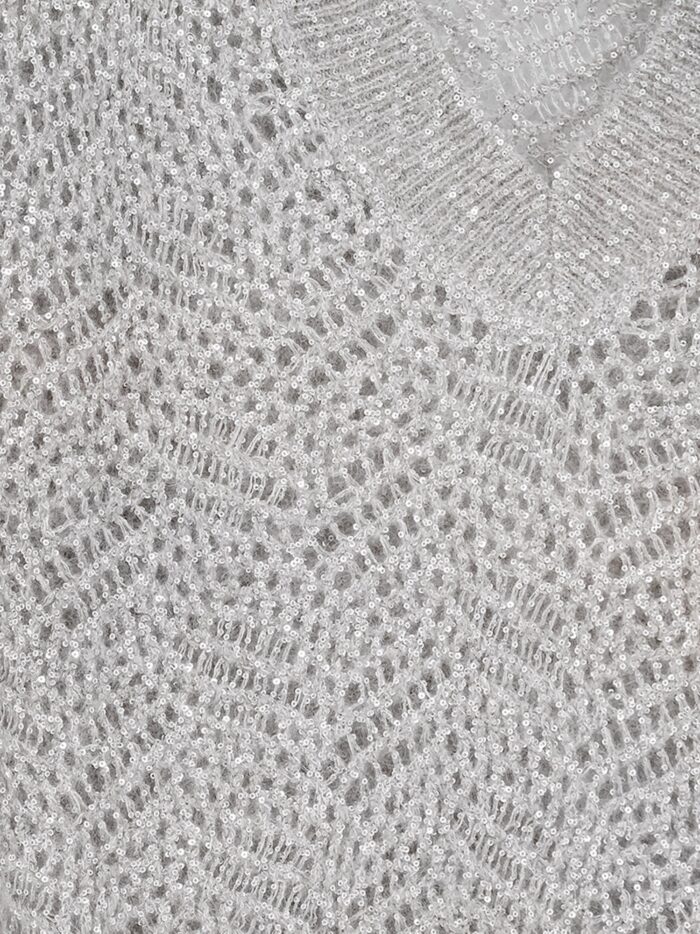 Brunello Cucinelli Mohair Blend Sweater With Dazzling Pattern