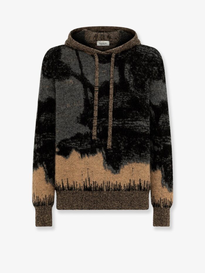 Laneus Mohair Jacquard Hoodie