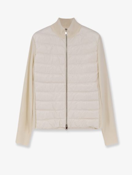 Moncler Cardigan/Down Jacket Wit Iconic Patch