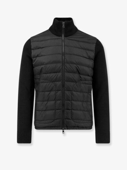 Moncler Cardigan Tricot Padded Wool Blend And Nylon Cardigan