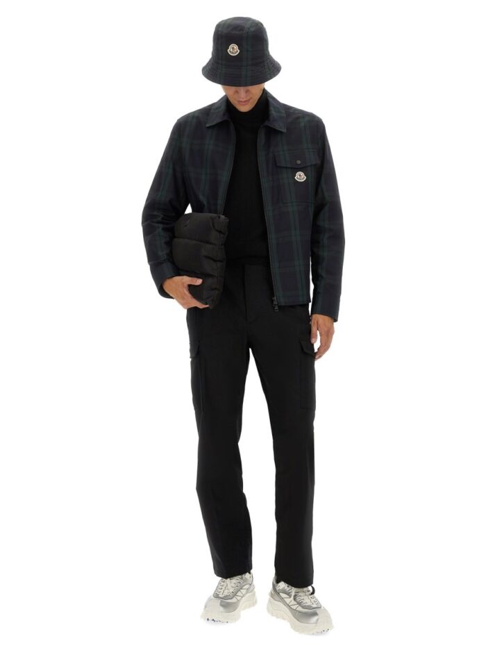 Moncler CHECKED COTTON GABARINE SHIRT JACKET