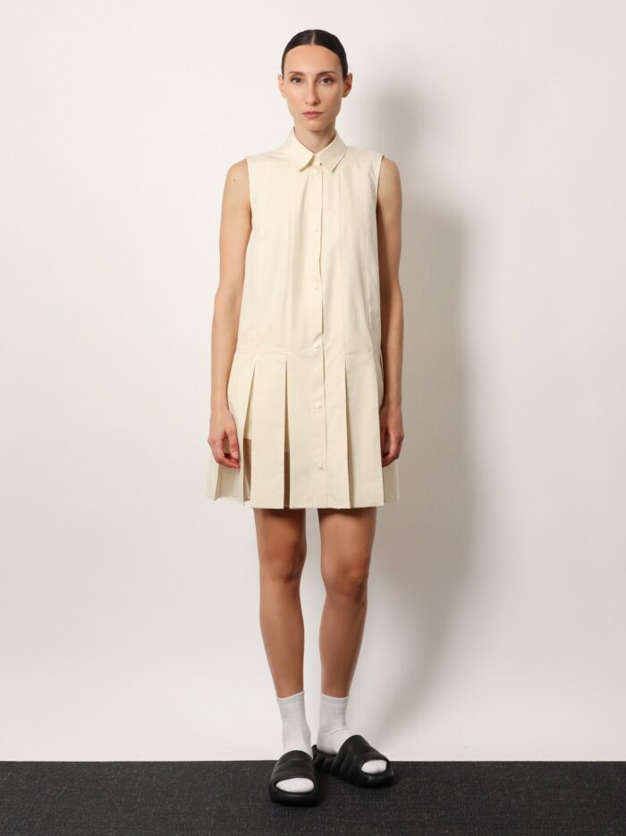 Moncler Cotton And Silk Mini Chemisier Dress