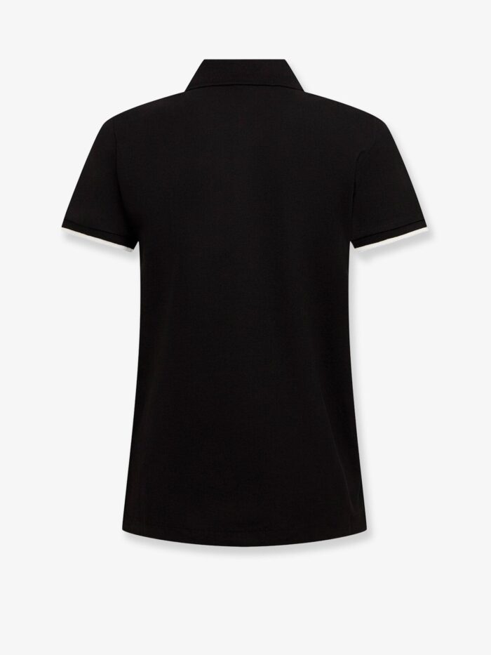 Moncler Cotton Polo Shirt With Iconic Patch