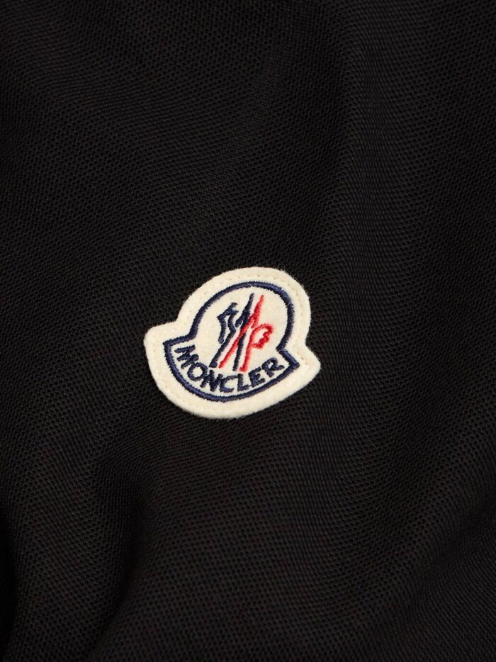 Moncler Cotton Polo Shirt With Iconic Patch