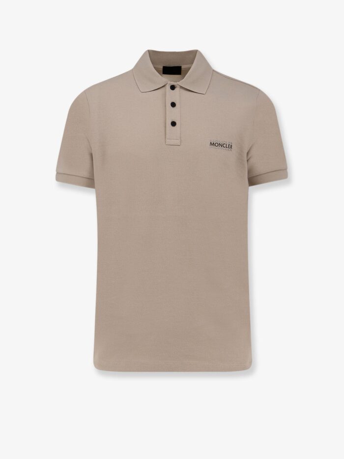 Moncler Cotton Polo Shirt With Logo