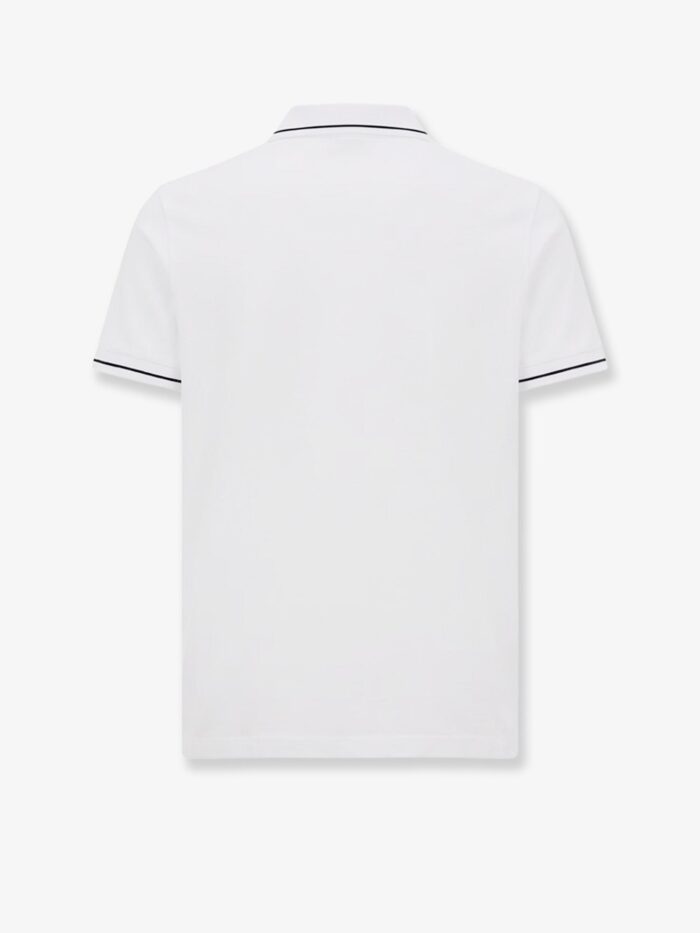 Moncler Cotton Polo Shirt With Logo Patch