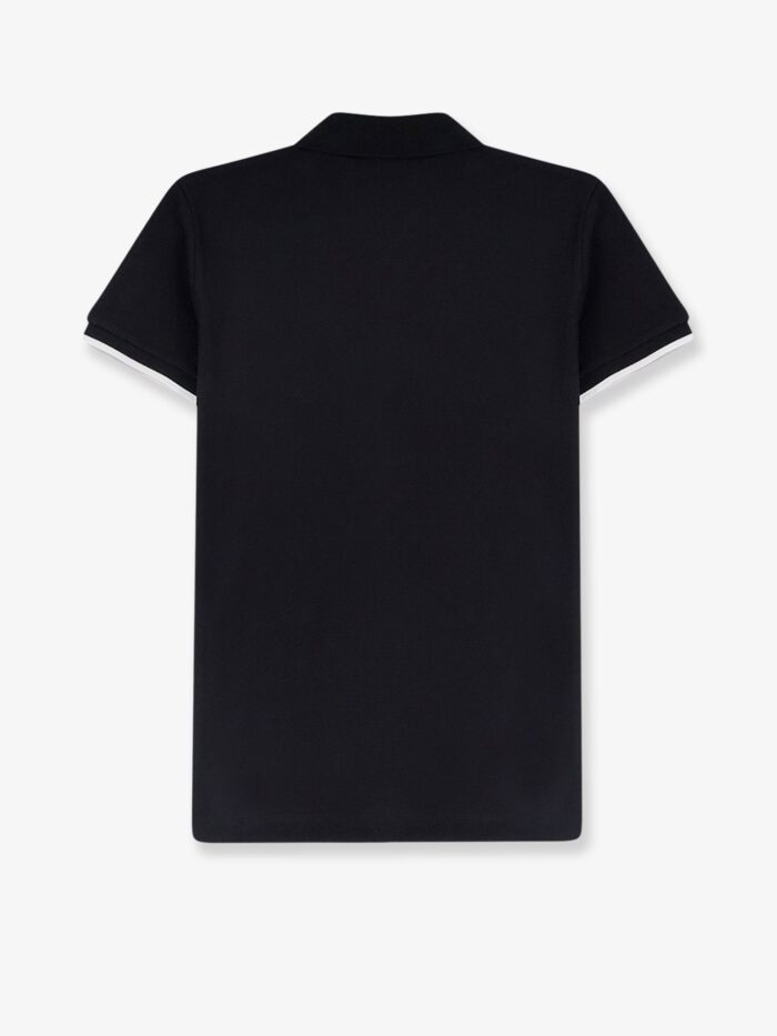 Moncler Cotton Polo Shirt With Logo Patch