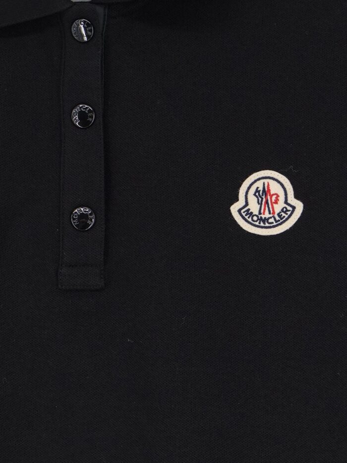 Moncler Cotton Polo Shirt With Logo Patch