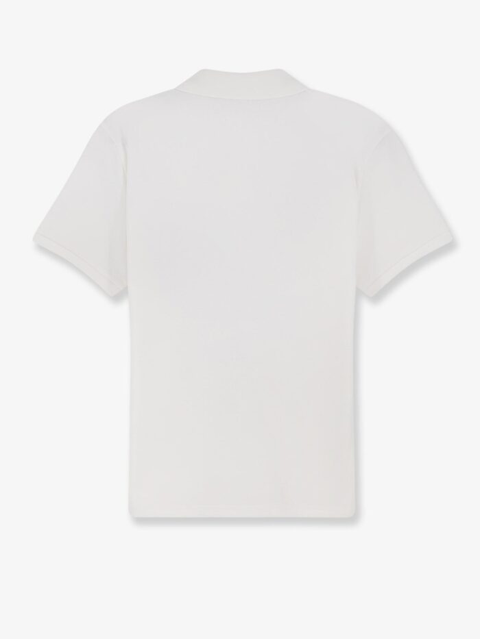 Moncler Cotton Polo Shirt With Tricolour Logo Patch