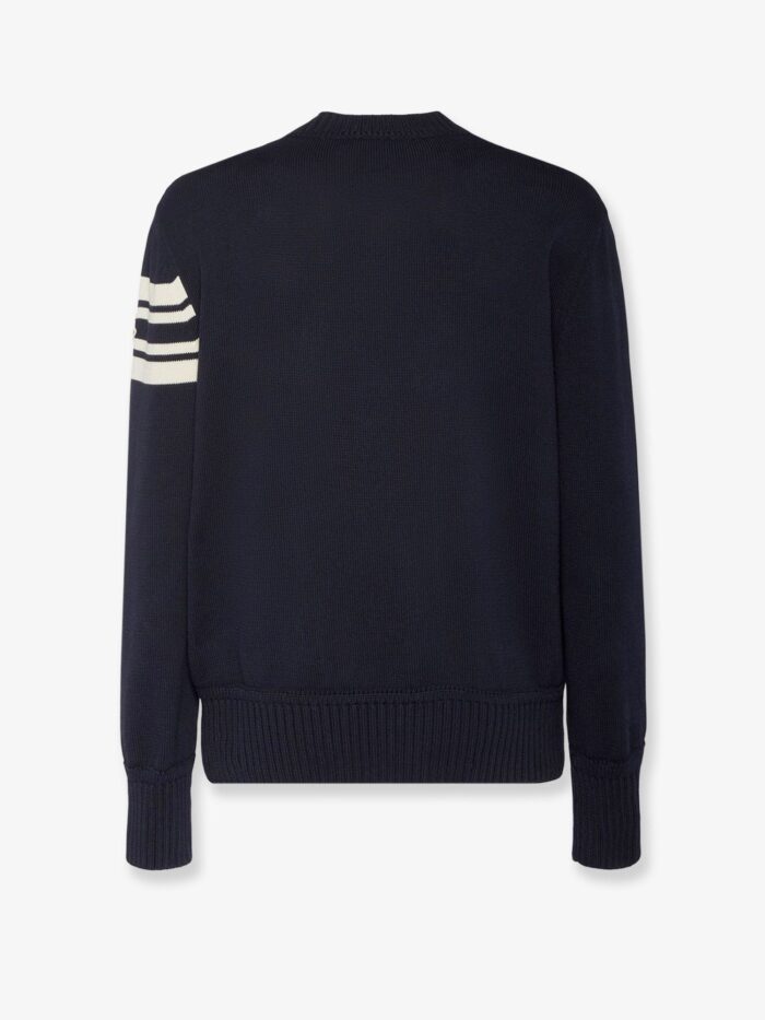 Moncler Cotton Sweater With Logo Patch