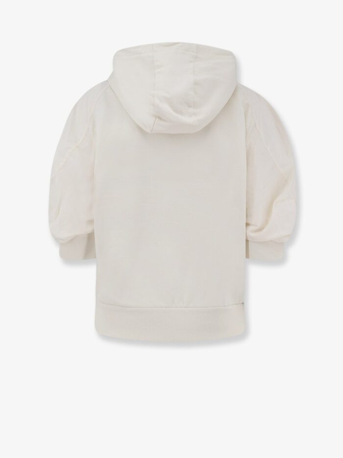 Moncler Cotton Sweatshirt With Nylon Sleeves