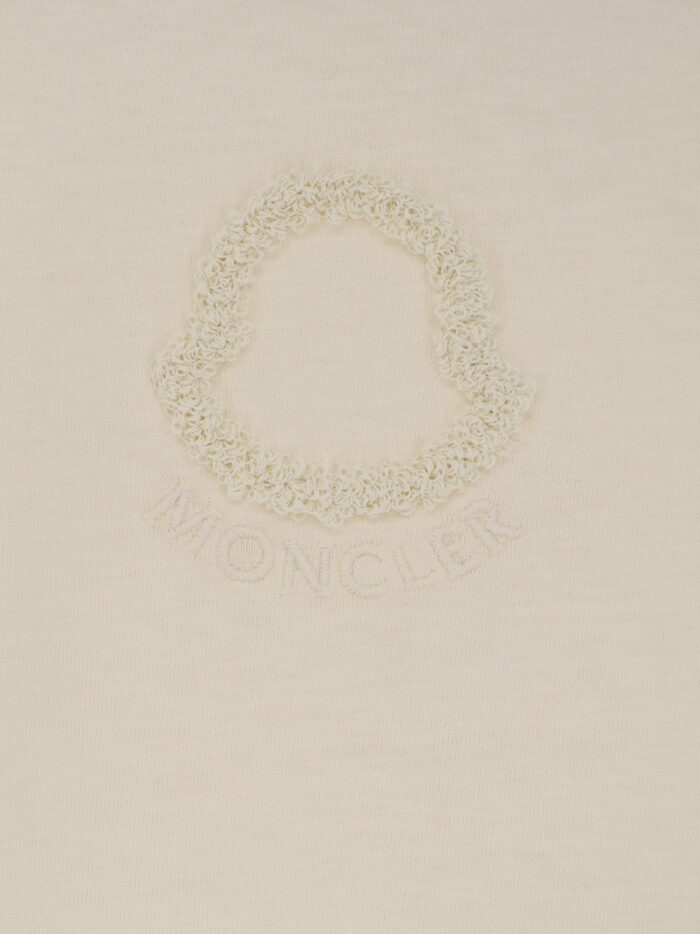 Moncler Cotton T-shirt With Flocked Logo On The Front