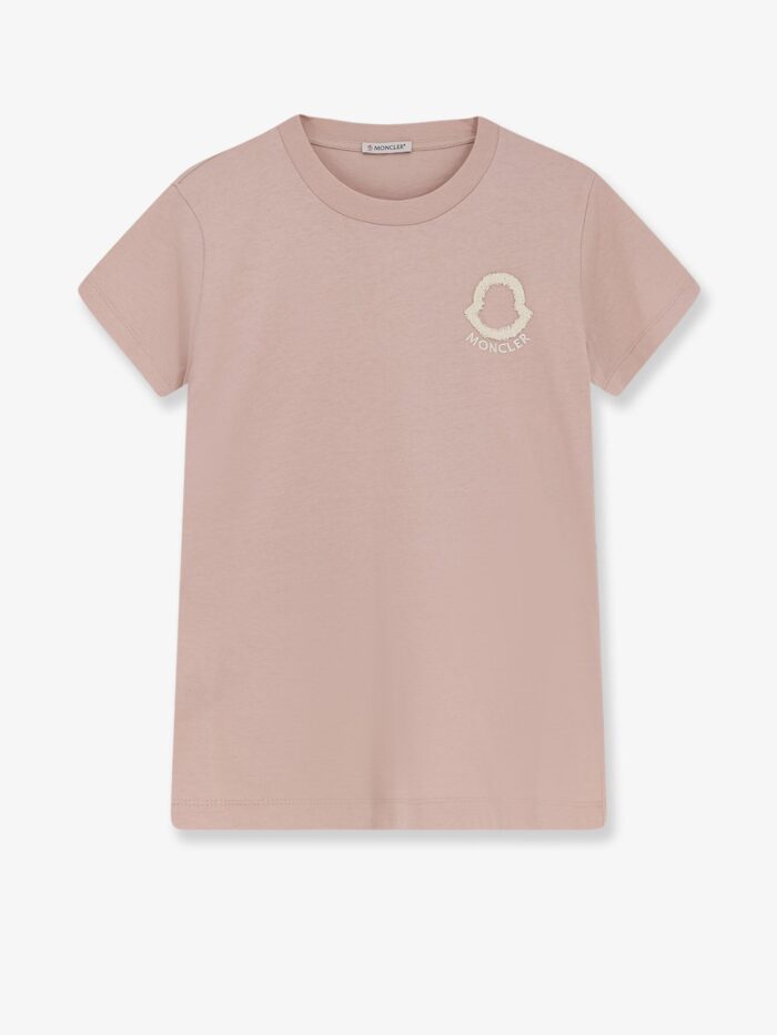 Moncler Cotton T-shirt With Flocked Logo On The Front