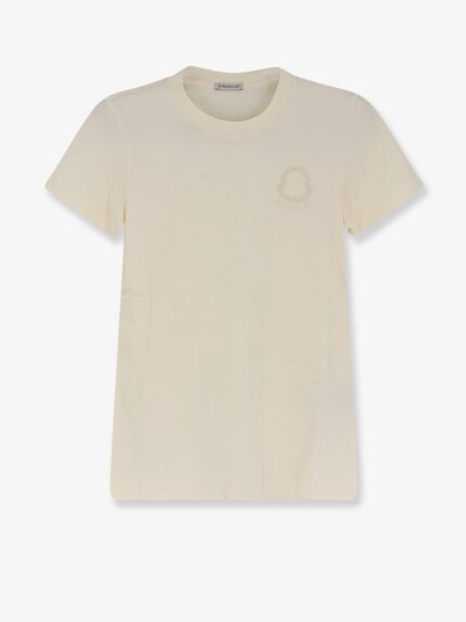 Moncler Cotton T-shirt With Flocked Logo On The Front