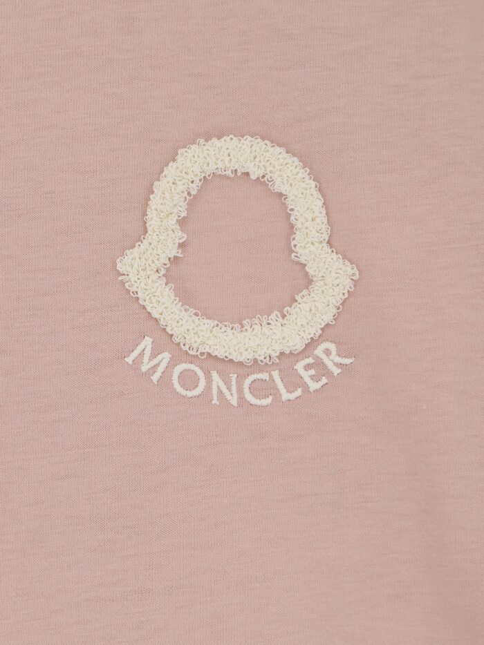 Moncler Cotton T-shirt With Flocked Logo On The Front