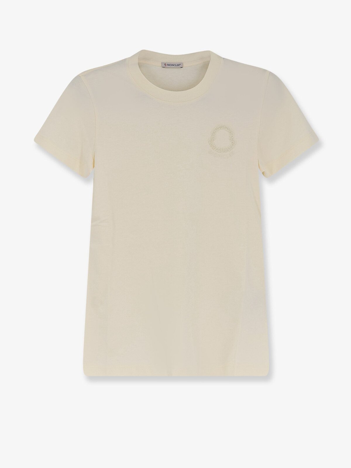 Moncler Cotton T-shirt With Flocked Logo On The Front