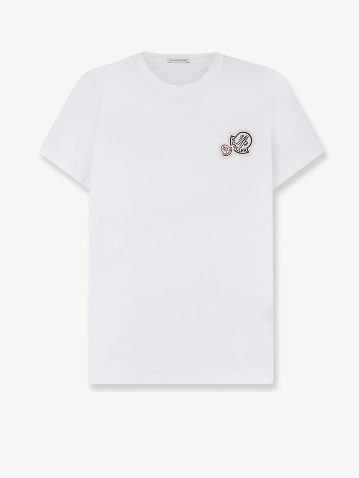 moncler cotton t shirt with logo patch Moncler Cotton T-shirt With Logo Patch