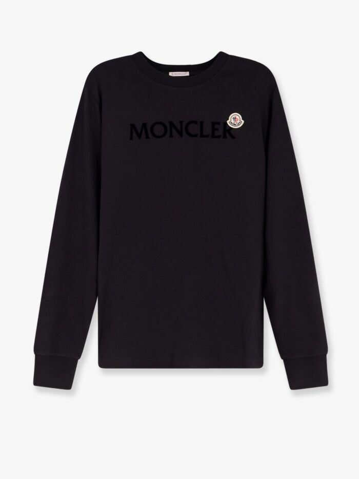 moncler cotton t shirt with logo print Moncler Cotton T-shirt With Logo Print