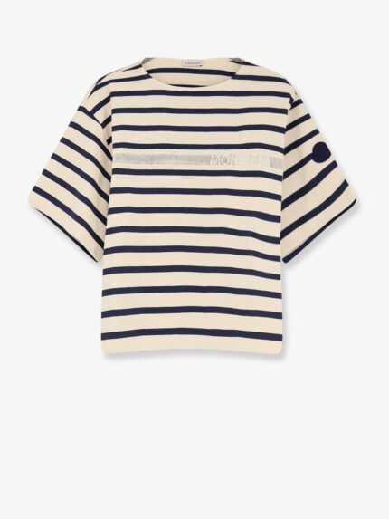 Moncler Cotton T-shirt With Striped Pattern