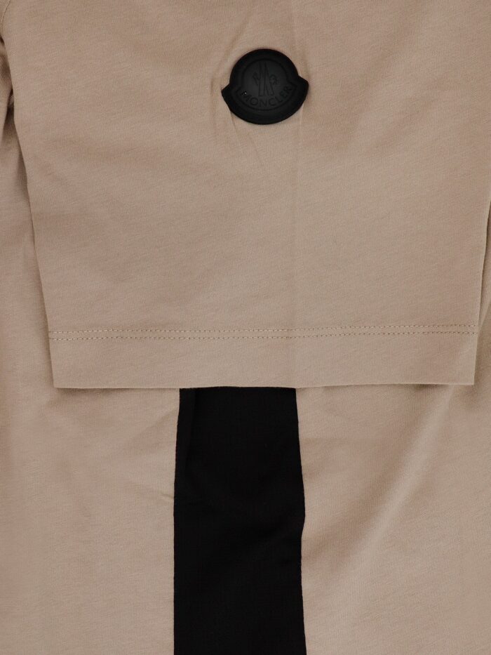 Moncler Cotton T-shirt With Technical Fabric Inserts